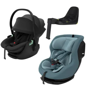 Thule Maple & Elm Car Seat Bundle in Black/Mid-Blue