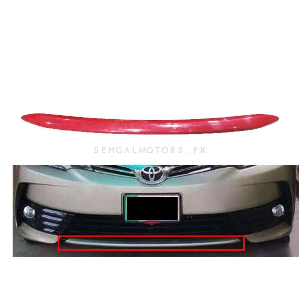 Toyota Corolla Front Bumper Lower Lip Red Moulding Each - Model 2017-2021