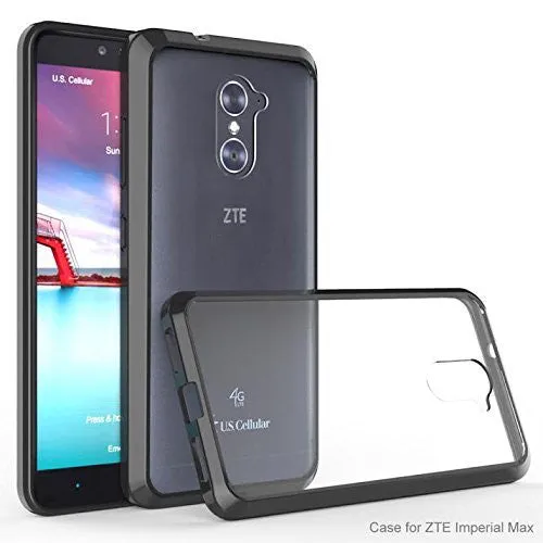 ZTE Grand X Max 2 Case | ZTE Imperial Max/Max Duo EZ-Grip Hybrid Armor Bumper Case Cover for ZTE Grand X Max 2/Imperial Max/Max Duo LTE - Black