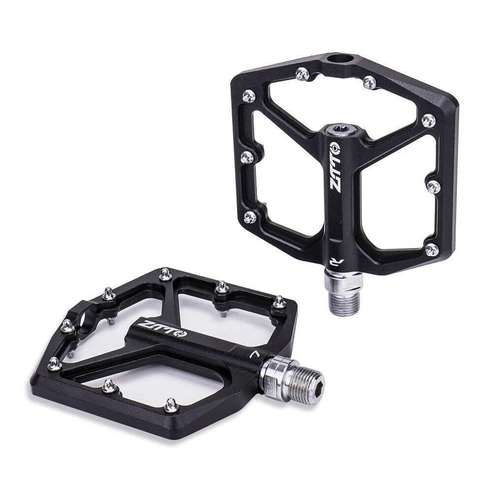 ZTTO MTB CNC Aluminum Alloy Ultralight Flat Pedal AM Enduro Bike Smooth Bearings 9/16 Thread Large Area For Gravel JT07